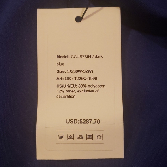 4NU.com Blue top with long tail 5X - Picture 3 of 4